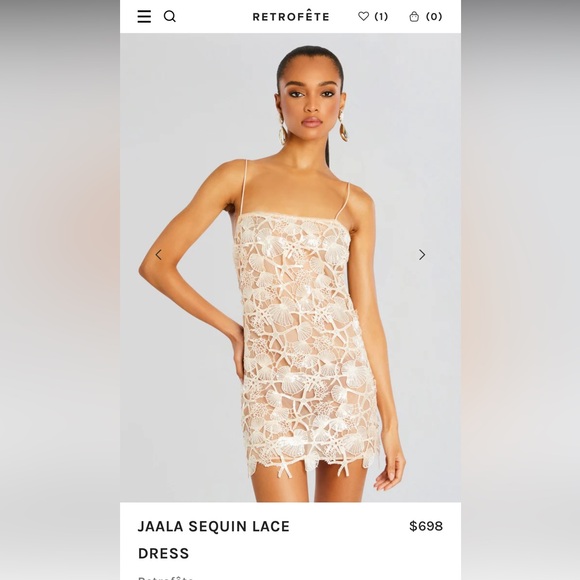 Jaala Sequin Dress Retrofete Size XS. Shell pattern! - Picture 1 of 8